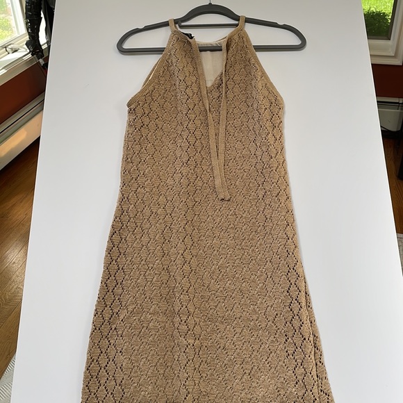 Boston Proper women’s gold maxi summer dress - Picture 3 of 8